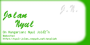 jolan nyul business card